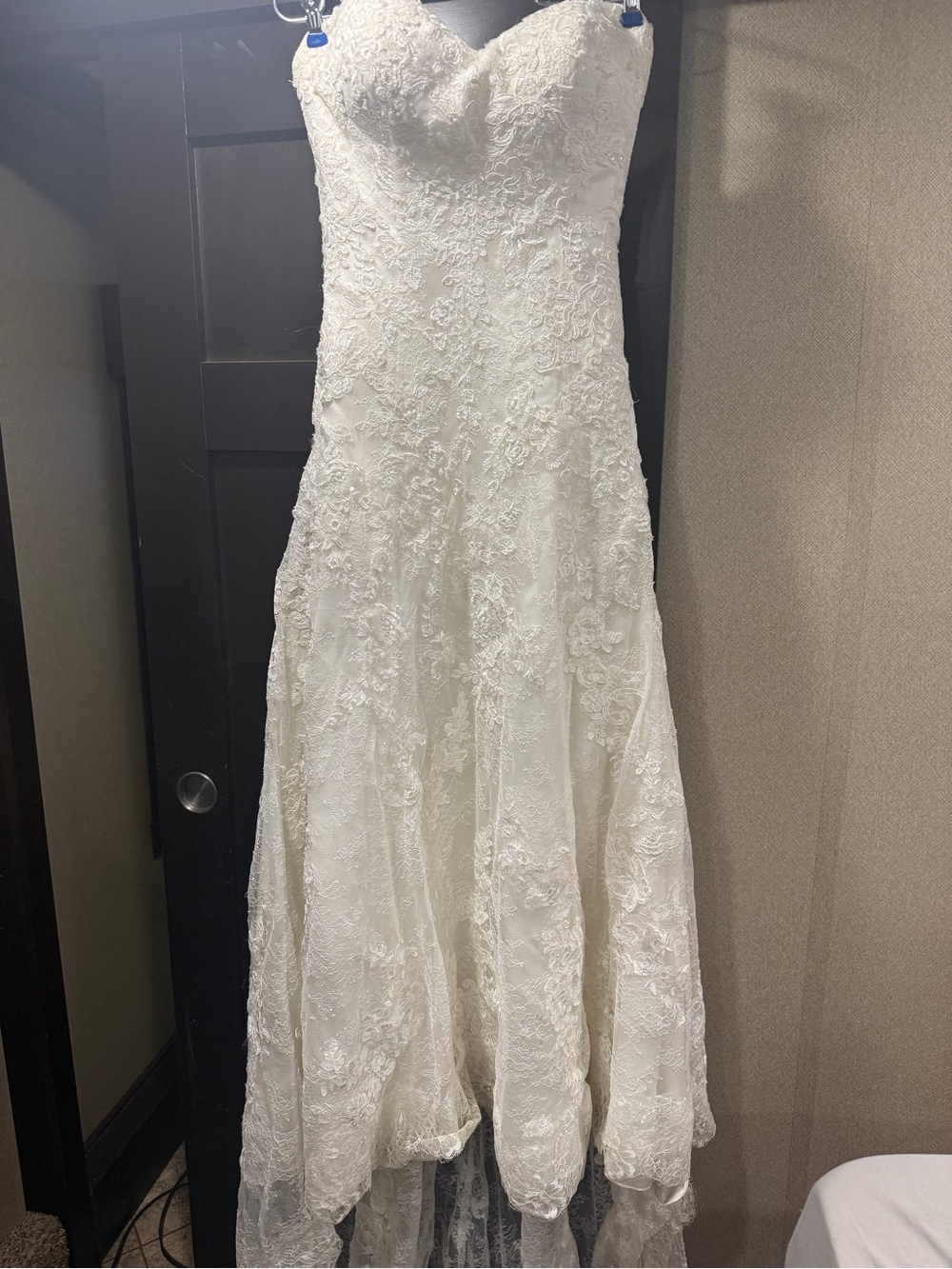 Essense Of Australia Strapless Lace Wedding Dress in Ivory